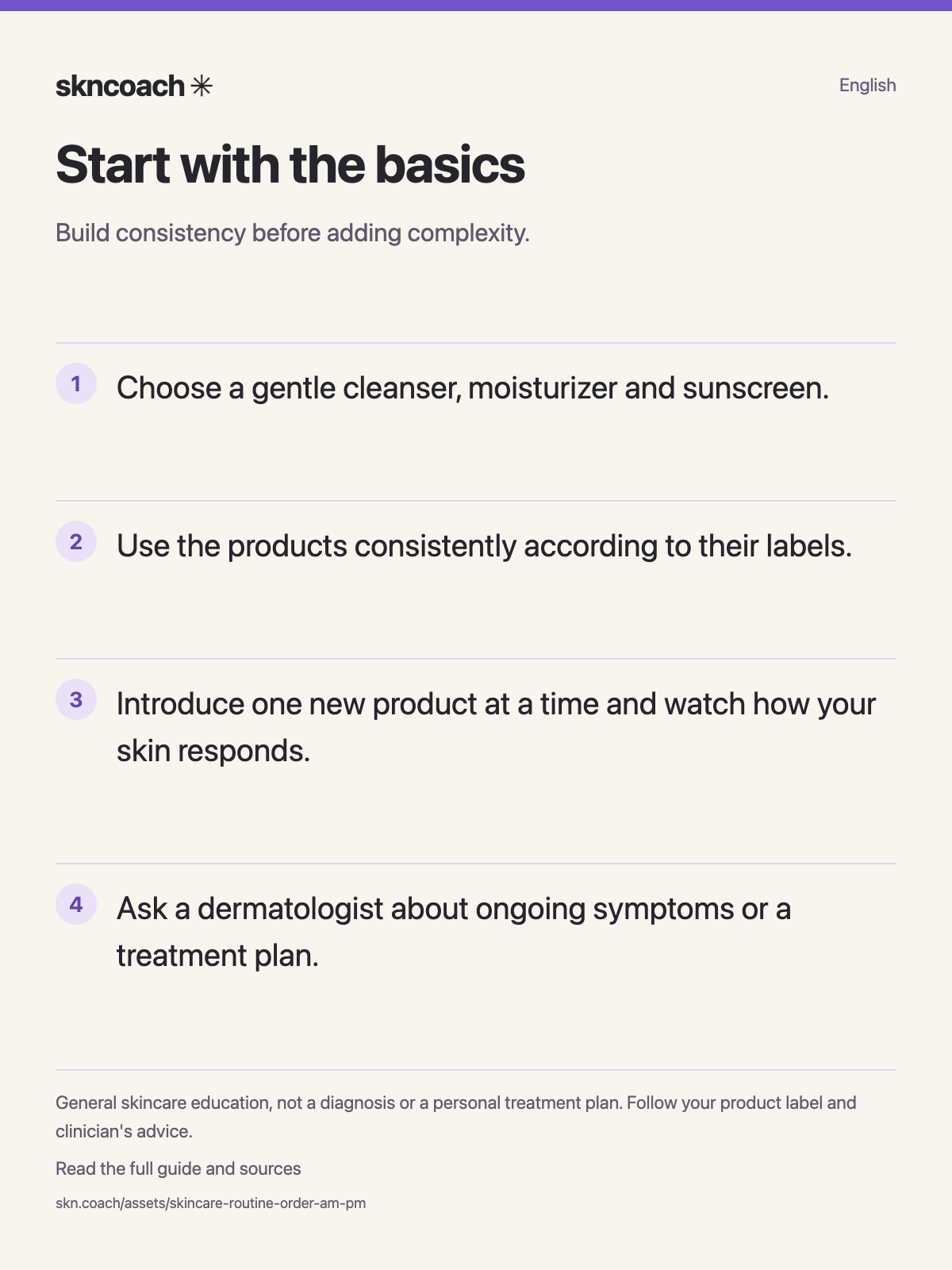 Start with the basics: Build consistency before adding complexity.